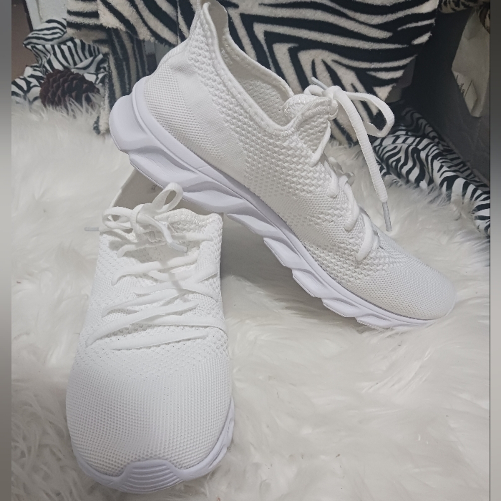 Men White breathable sneakers - Picture 3 of 15
